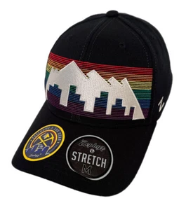 Zephyr RARE NBA Denver Nuggets “City” Structured Curved Bill Stretch Fit Hat NWT - Picture 1 of 6