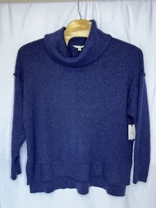 Suéter Pullover Terra & Sky Para Mujer Talla 2X Azul Cuello Capucha Tejido Dobladillo Alto-Bajo - Imagen 1 de 13