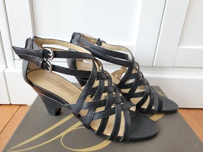 Sandalias Marvita Circa Joan & David con tiras de tacón negro, para mujer talla 7M, nuevas Foto 1 de 4