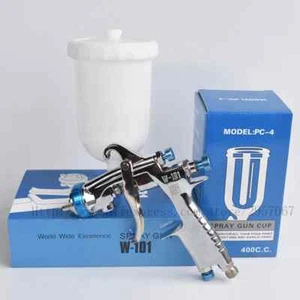 High quality W101 hvlp gravity spray gun W-101 400CC plastic pot - Imagen 1 de 26