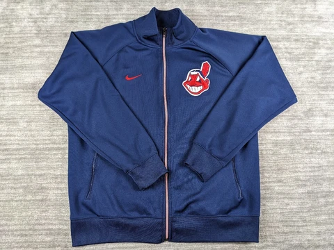 Nike Cleveland Indians Chief Wahoo Track Jacket Size Large Cover