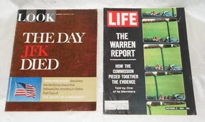 2. Oktober 1964 Red Stripe Life Magazine Warren Report & Look 7. Februar 1967 Tag JFK starb - Bild 1 von 4