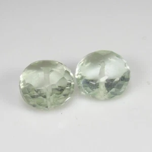 6.26 Ct ~ 1$ No Reserve Auction Natural Green Amethyst Round Beads - E167 - Imagen 1 de 2