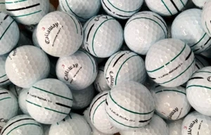 12 pelotas de golf Callaway cromadas suaves de triple pista - verdes/negras - 4A/5A - Imagen 1 de 1