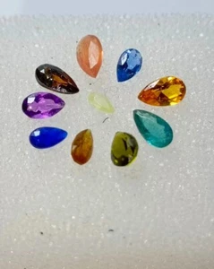 Lazulite,Monazite,Clinohumite,Triplite,Huyen, 10 Mix Faceted Stones Lot. - Picture 1 of 11