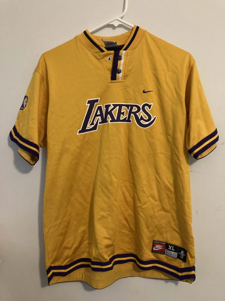 Винтажная футболка для стрельбы 90-х Nike Los Angeles Lakers разминка мужская размер XL. J57 - Изображение 1 из 4