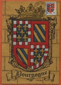 1949-Carte Maximum Fdc 1°Jour**/Armoirie de Bourgogne-Lys-Beaune-Stamp.Yv.834 - Imagen 1 de 2