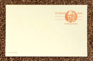 US Scott # UX74 - 1978 (10c) John Hancock Stamped Postal Card - MNH - Picture 1 of 1