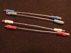 2 set Phono Cartridge Headshell Lead Wires silver Made in Italy Audiosilente