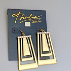 Thalia Sodi Gold Tone Drop Earrings With Crystal Accents - 666