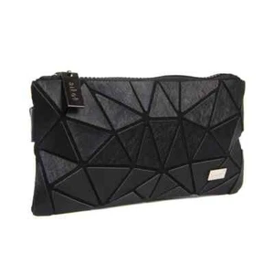 AIKO-MOZAIKO BAN.A.SOI-GEOMETRIC BLACK FROST FANNYPACK SMALL - Picture 1 of 3