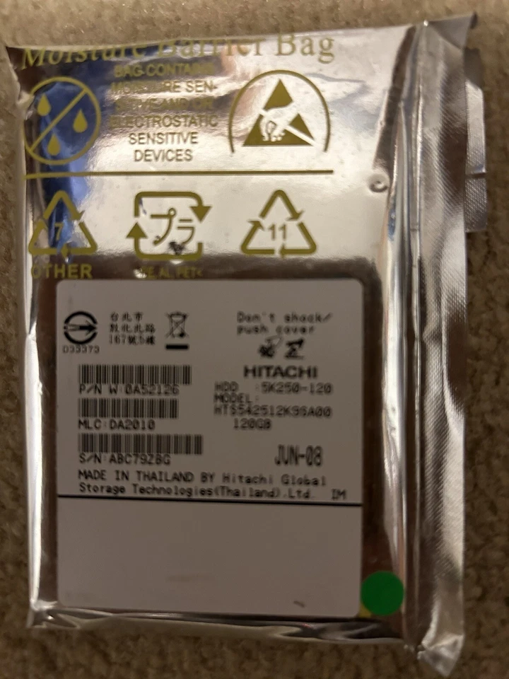 Hitachi Travelstar 5K250 HTS542512K9SA00 120GB Internal 5400RPM 2.5" New sealed - Image 1 of 1
