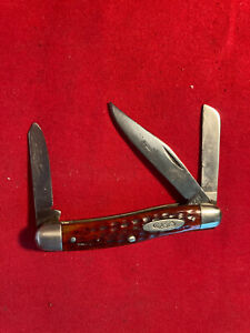 Rare CaseXX 6318 HP Red Bone Three Blade Stockman Folding Knife