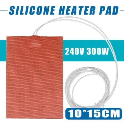 300W Car Engine Oil Pan Sump Tank Heater Plate Silicone Heating Pad 10X15CM 240V - Image 1 of 4