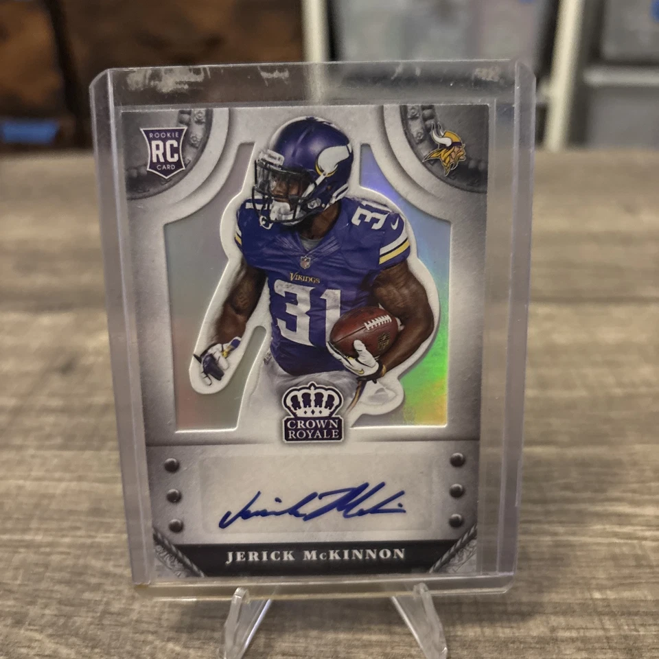 2014 PANINI CROWN ROYALE FOOTBALL JERICK MCKINNON ROOKIE SIGNATURES AUTO /299 - Image 1 of 2