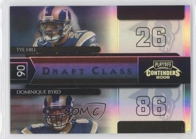 2006 Playoff Contenders Draft Class Black /100 Tye Hill Dominique Byrd Rookie RC - Image 1 of 2