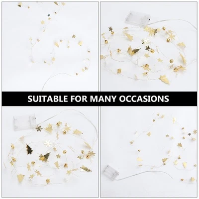 Luci natalizie a led con luci a forma di fata con filo di rame da 2 metri - Immagine 1 di 4