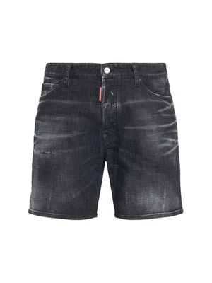 Pantalones Cortos Denim DSQUARED2 Negro Marino Nuevos y Auténticos Foto 1 de 2