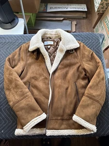 CALVIN KLEIN MEN'S CLASSIC FAUX SHEARLING B-3 BOMBER JACKET SMALL - Picture 1 of 7