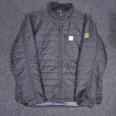 Carhartt Gilliam Puffer Jacket Mens XL Black Full Zip Rain Defender Quilted - Image 1 of 4
