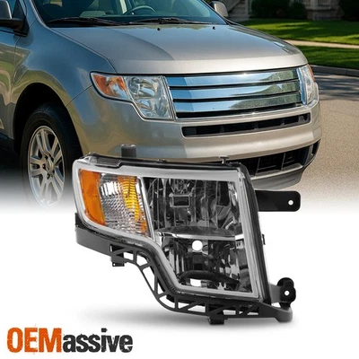 Faro cromado derecho pasajero para Ford Edge 2007-2010 tipo halógeno Foto 1 de 4
