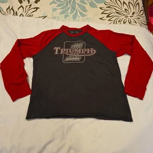 Camisa de moto Lucky Brand Triumph para hombre M tejida moto - Imagen 1 de 5