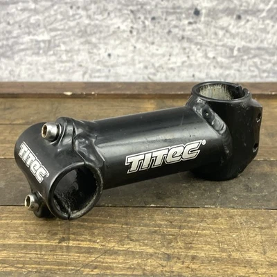 Vintage Titec Mountain Bike Stem 110mm 1 1/8 Threadless 25.4mm Black Alloy MTB - Image 1 of 4