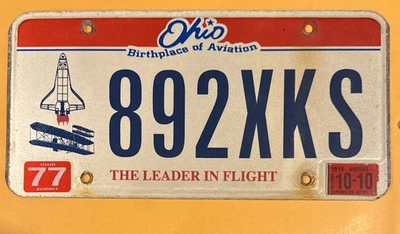 2010 Огайо лидер в полете номерной знак # 892XKS - Изображение 1 из 4