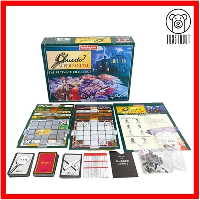 Cluedo Super Sleuth Board Game Waddingtons 1995 Vintage Clue Whodunnit 10+ - Image 1 of 4