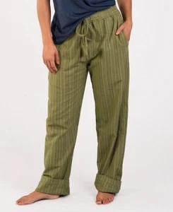 Soul Flower Striped Hippie Lounge Pants Spirit Sage Made in Nepal Gr. M - Bild 1 von 9