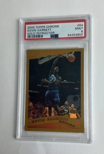 2005-06 Topps Chrome Kevin Garnett Gold Refractor /99 PSA 9 - Picture 1 of 2