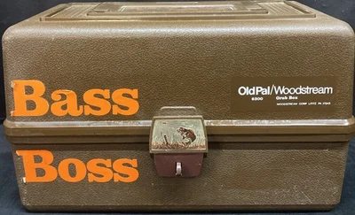 Old Pal Woodstream Bass Boss Marrón Naranja/Caja de Grub Bandeja Bisagra Dañada Foto 1 de 4