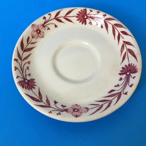 Restaurantware 1952 Walker Porzellan Untertasse, rot botanisch 5,5" Made in USA - Bild 1 von 9