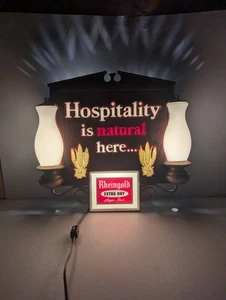 Letrero de bar de cerveza Rheingold iluminado de colección extra seco Lager Hospitality Works *LEER - Imagen 1 de 6