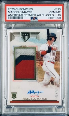 2023 Panini Chronicles Marcelo Mayer RC RPA America's Pastime Auto  /25  PSA 10 - Image 1 of 3