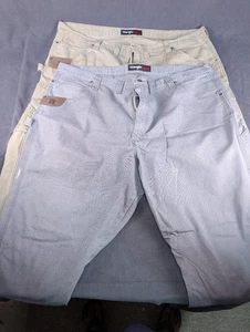 Wrangler Riggs Workwear Mens 46x32 Tan & Gray Ripstop Carpenter Utility Pants - Picture 1 of 16