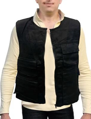 Han Solo Vest Adult Costume Star Wars Harrison Ford Movie Black New Hope Cosplay - Image 1 of 4