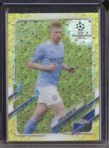 Kevin De Bruyne 2020-21 Topps Chrome UCL 18 Yellow Mini-Diamond 85/299 - Picture 1 of 2