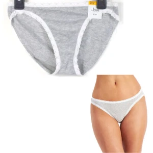 Jenni Cotton Blend Lace Trim Bikini Solid Choose Size & Color New Panty - Picture 1 of 13