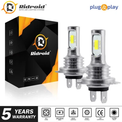 200W 8000LM H7 LED Headlight Kit Bulbs High-Low Beam Bulb 6500K Lamp White - Image 1 of 4
