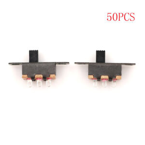 50pcs SS12F15 Toggle Switch 3 Pins Slide Switch Handle Length 4mmyuR1
