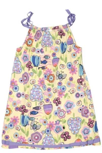 140 Hanna Andersson Girls Yellow Floral Pillowcase Cotton Dress Size 10 - Picture 1 of 9