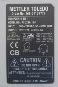 Mettler Toledo 5 Pins 5V 24V Power Supply 4 Titration ME-51107777 PSU25A-16-1 - Picture 1 of 10
