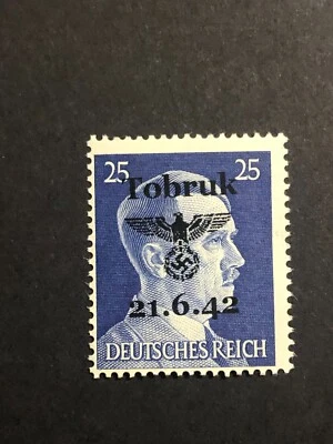 Germany WWII propaganda overprint (TOBRUK) 25 Rpf. MNH  /s1 #125 - Image 1 of 2