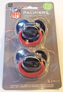 Baby Fanatic New England Patriots NFL Baby Newborn Pacifiers-2 Pack- - Picture 1 of 1