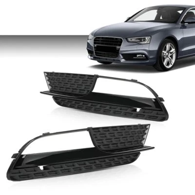 Front Bumper Fog Light Cover Left+Right Side Fit For 2012-2016 Audi A5 Quattro - Image 1 of 4
