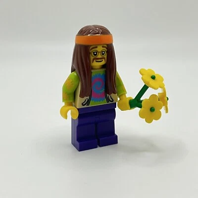 LEGO HIPPIE Collectible Minifigure col07-11 Series 7  Flower Tie-dye 60s CMF - Image 1 of 2