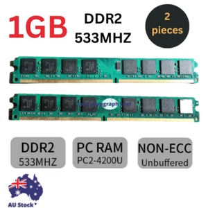 Bytecraft 1GB DDR2 533MHz PC2-4200U 240Pin DIMM Desktop Memory SDRAM BT AU - Picture 1 of 1