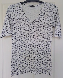 M&Co Women's Top UK 10 White 100% Cotton, Half sleeves - Picture 1 of 3