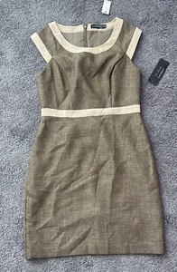 The Limited Woman Karriere Kleid Gr. 2 Petite Brown/Hellbraun Klassiker NEU - Bild 1 von 6